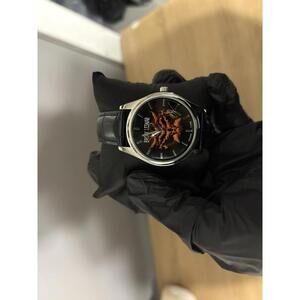 WWE Brock Lesnar Watch Men's Size Black Leather Band Game Time New